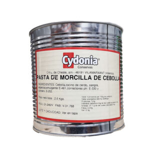 PASTA MORCILLA-CEBOLLA BOTE 3 KG.     C/ 6 UDS.